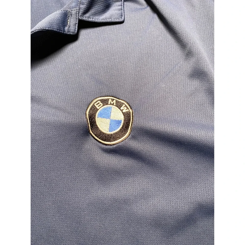 Nike Golf BMW Polo Shirt Mens XL Navy Blue Short Sleeve Performance 883681-410